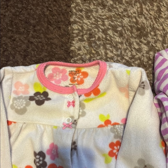 Carter's Pink and Purple Footies Pajamas - Picture 3 of 9